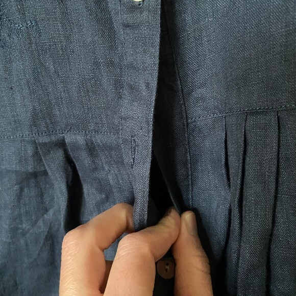 NWOT Hammock & Vine Navy Embroidered Linen Tunic/Dress Women’s 12 - Picture 12 of 13